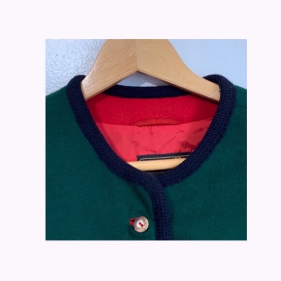 Rosylla Austria Womens Tyrol Black Wool Jacket Sz Medium Alpine Folk Cottagecore - Picture 9 of 10